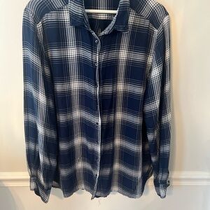 Women’s Plaid Button Down Top Size XL